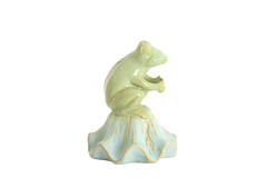 Ornament Ø15,5x19,5 cm FROSCH ceramics lght green+lght blue