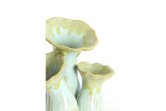 Vase deco 18x13x17,5 cm MISURINA ceramics lht green+lht blue