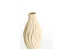 Vase deco 21,5x21x76 cm VANIA ceramics cream