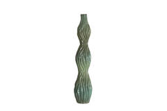 Vase deco 19,5x19x93,5 cm VANIA ceramics petrol