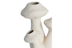 Vase deco 33,5x28,35x40,5 cm MUSHROOM ceramics matt cream