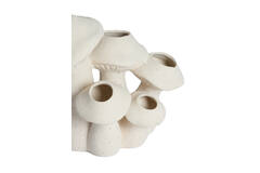 Vase deco 31,5x20,5x27,5 cm MUSHROOM ceramics matt cream