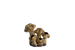 Vase deco 31,5x20,5x27,5 cm MUSHROOM ceramics d brown+cream