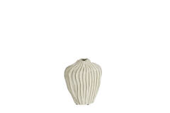 Vase deco 21x13x25 cm VECHHIA ceramics cream