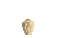 Vase deco 21x13x25 cm VECHHIA ceramics light brown
