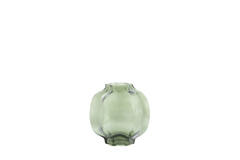 Vase Ø18x18 cm FALZES glass clear dark green
