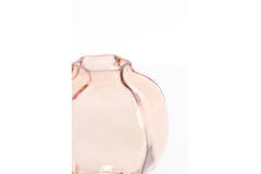 Vase Ø18x18 cm FALZES glass clear pink