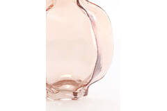 Vase Ø18x18 cm FALZES glass clear pink