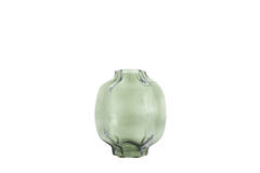 Vase Ø22x23,5 cm FALZES glass clear dark green