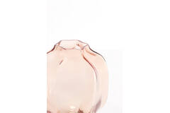 Vase Ø22x23,5 cm FALZES glass clear pink
