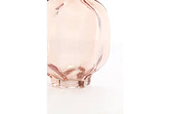 Vase Ø22x23,5 cm FALZES glass clear pink