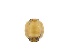 Vase Ø22x23,5 cm FALZES glass clear amber