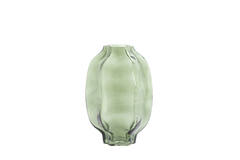Vase Ø20x30 cm FALZES glass clear dark green