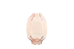 Vase Ø20x30 cm FALZES glass clear pink