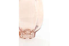 Vase Ø20x30 cm FALZES glass clear pink