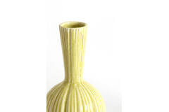Vase deco Ø9,5x17 cm SHAREL ceramics yellow-green
