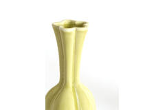 Vase deco Ø8x17 cm SYDELL ceramics yellow-green