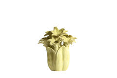 Vase deco Ø26,5x28 cm SAMPAGA ceramics yellow-green