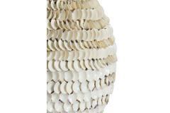 Vase deco Ø20x21 cm SARRIA bamboo+shell cream