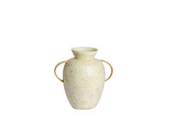 Vase deco Ø30x31 cm LERI bamboo cream