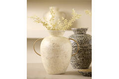 Vase deco Ø30x31 cm LERI bamboo cream