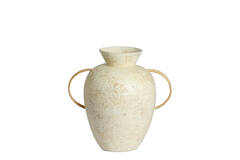 Vase deco Ø35x38 cm LERI bamboo cream