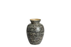 Vase deco Ø22x31 cm LERA bamboo black-cream