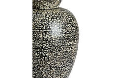 Vase deco Ø27x38 cm LERA bamboo black-cream