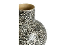 Vase deco Ø30x45 cm GIRONA bamboo black-cream