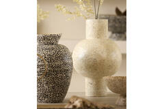 Vase deco Ø30x45 cm GIRONA bamboo cream
