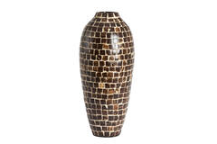 Vase deco Ø22x50 cm TUDELA coconut dark brown