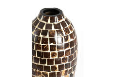 Vase deco Ø22x50 cm TUDELA coconut dark brown