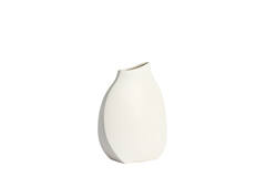 Vase deco 23x9x31,5 cm VOLANO ceramics matt cream
