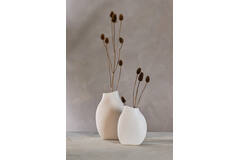 Vase deco 23x9x31,5 cm VOLANO ceramics matt cream