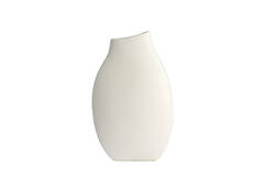 Vase deco 26x11x41,5 cm VOLANO ceramics matt cream