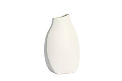 Vase deco 26x11x41,5 cm VOLANO ceramics matt cream
