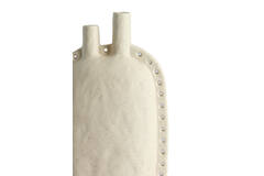 Vase deco 22,5x10x28,5 cm VARAZZA ceramics matt beige
