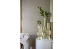 Vase deco Ø13,5x40,5 cm SUZZARA ceramics light olive green