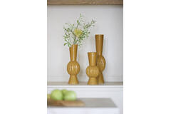 Vase deco Ø13,5x40,5 cm SUZZARA ceramics cognac