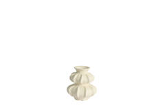 Vase deco Ø17x18,5 cm SPOTORNO ceramics matt cream