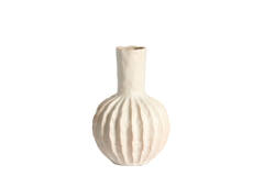 Vase deco Ø27x40,5 cm SENAGO ceramics cream
