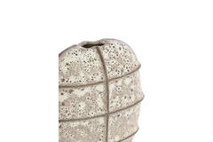 Vase deco 25x12,5x28 cm MANTU ceramics matt dark brown+cream