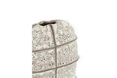 Vase deco 32x16x36 cm MANTU ceramics matt dark brown+cream