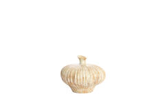 Vase deco 23x22,5x18 cm NEVANO cream+orange-brown
