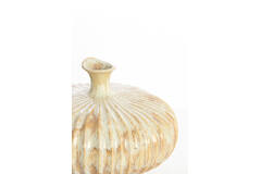 Vase deco 23x22,5x18 cm NEVANO cream+orange-brown