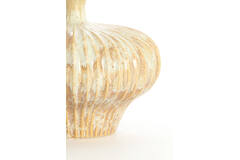 Vase deco 23x22,5x18 cm NEVANO cream+orange-brown