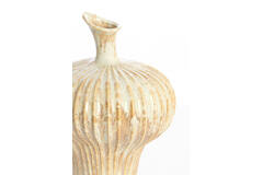 Vase deco 23x22x32,5 cm NEVANO cream+orange-brown
