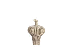 Vase deco 23x22x32,5 cm NEVANO matt dark brown+cream