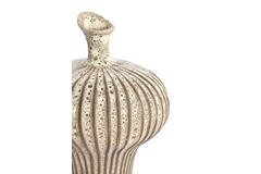 Vase deco 23x22x32,5 cm NEVANO matt dark brown+cream