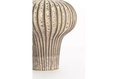 Vase deco 23x22x32,5 cm NEVANO matt dark brown+cream